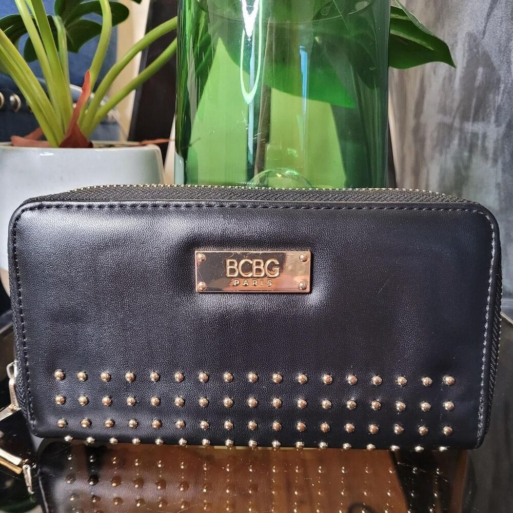 Bcbg Women's Black and Gold Wallet-purses